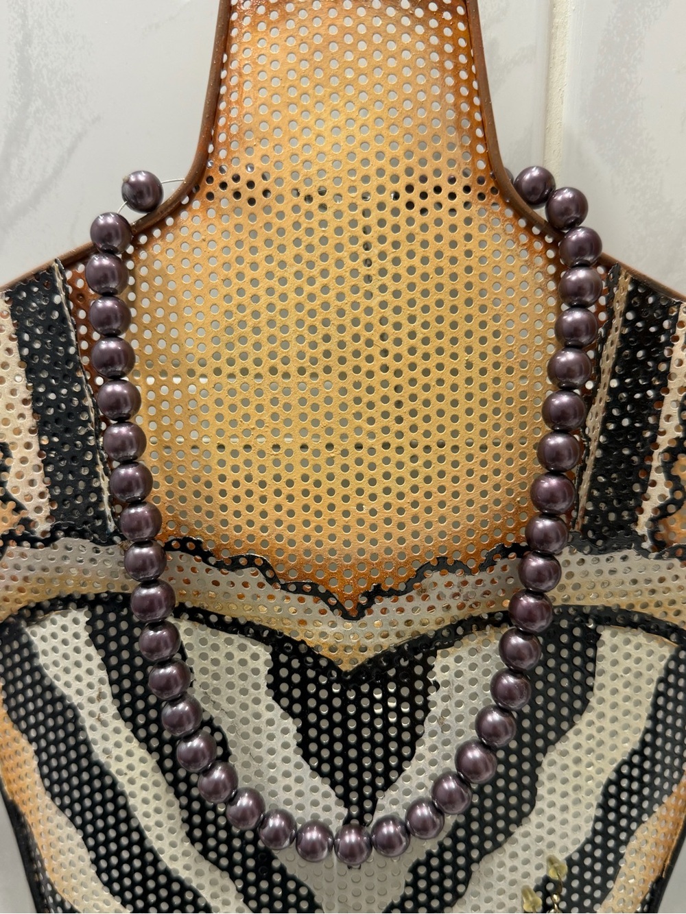 Elegant Purple-Grey Pearl Fashion Necklace - Women Jewelry